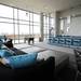 A lounge area with floor to ceiling windows and a view of Ann Arbor on the 13th floor at the Varsity, located at 425 E. Washington. Melanie Maxwell | AnnArbor.com